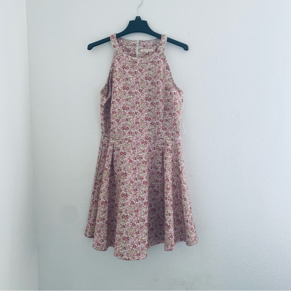 Copper Key Pink Halter A-Line Sundress